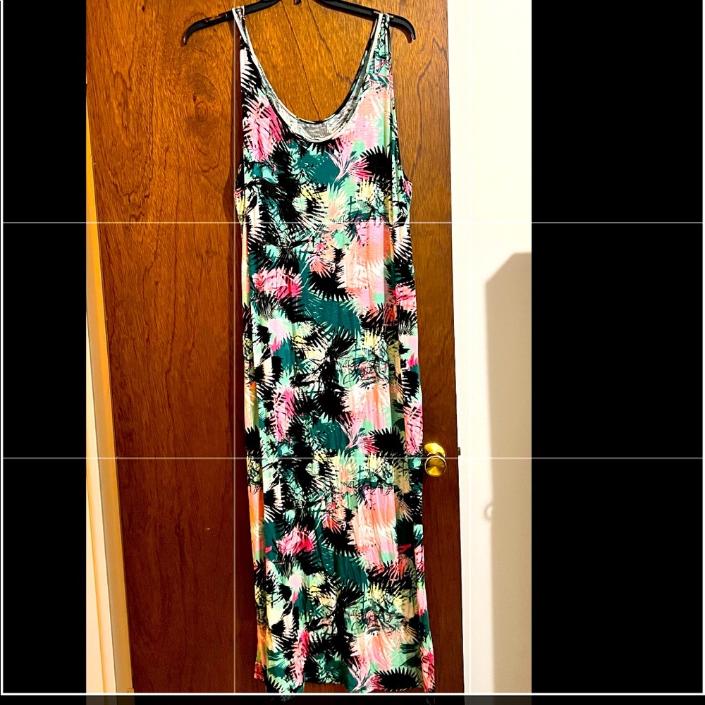 Ava &Viv Plus Size 2x Colorful Maxi Dress - image 1